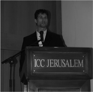 Christian Nix speaking at the ICC Jerusalem